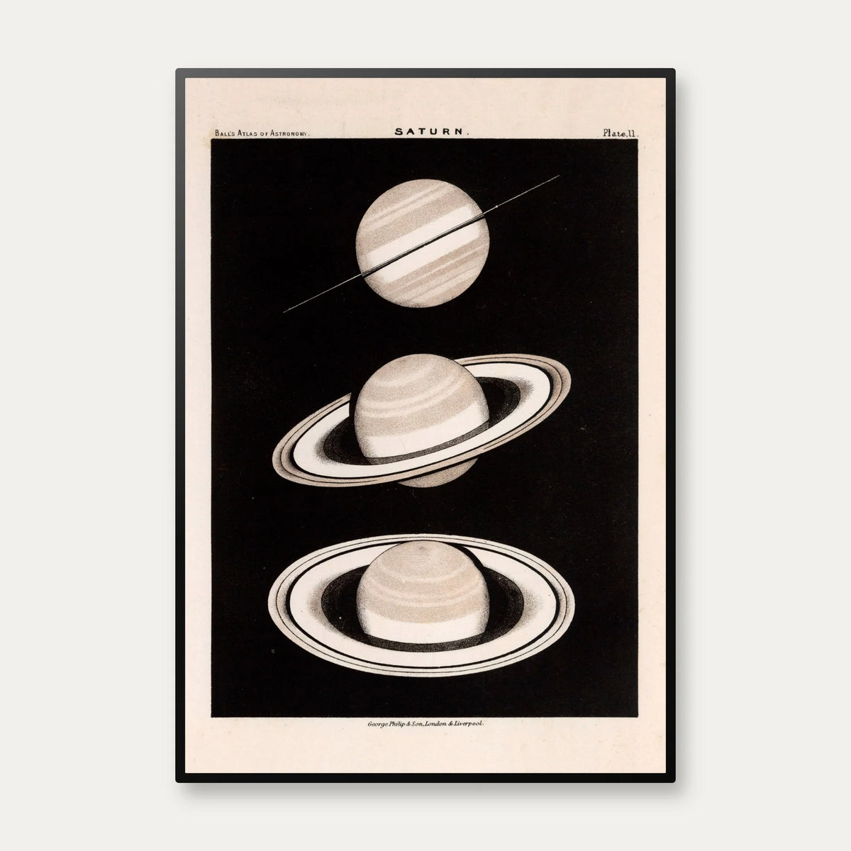 Saturn 1892 - Celestisk kort – billede 1