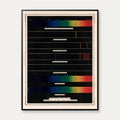 Spektralanalyse 1869 - Astronomisk diagram - 61×80 cm – billede 1