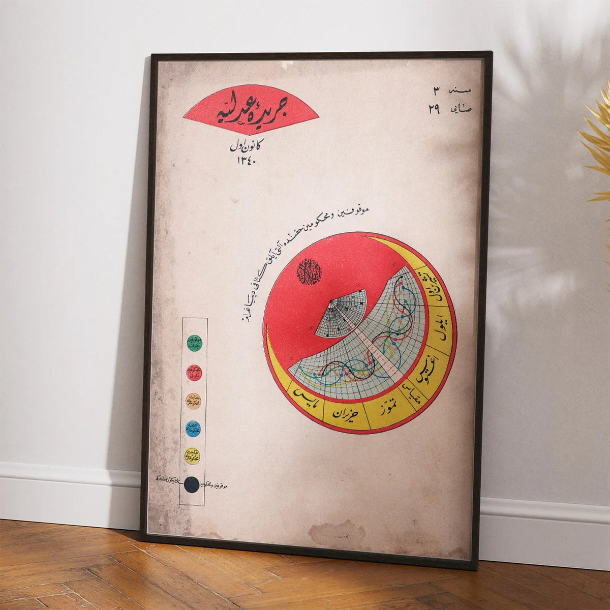 Cerîde-i Adliye 1926 - Osmannisk kalenderdiagram – billede 2