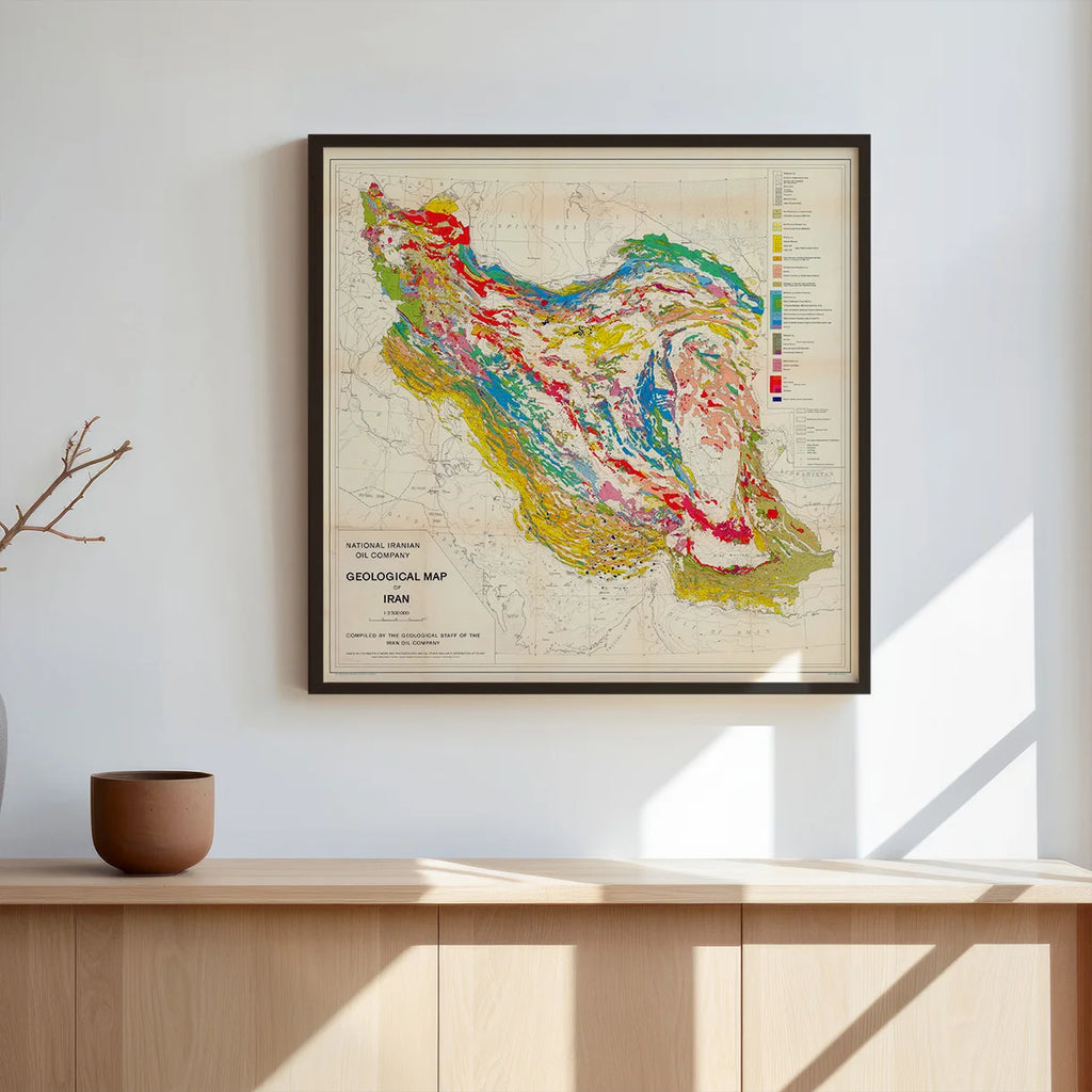 Geologisk Kort over Iran 1957 - National Iranian Oil Company – billede 3