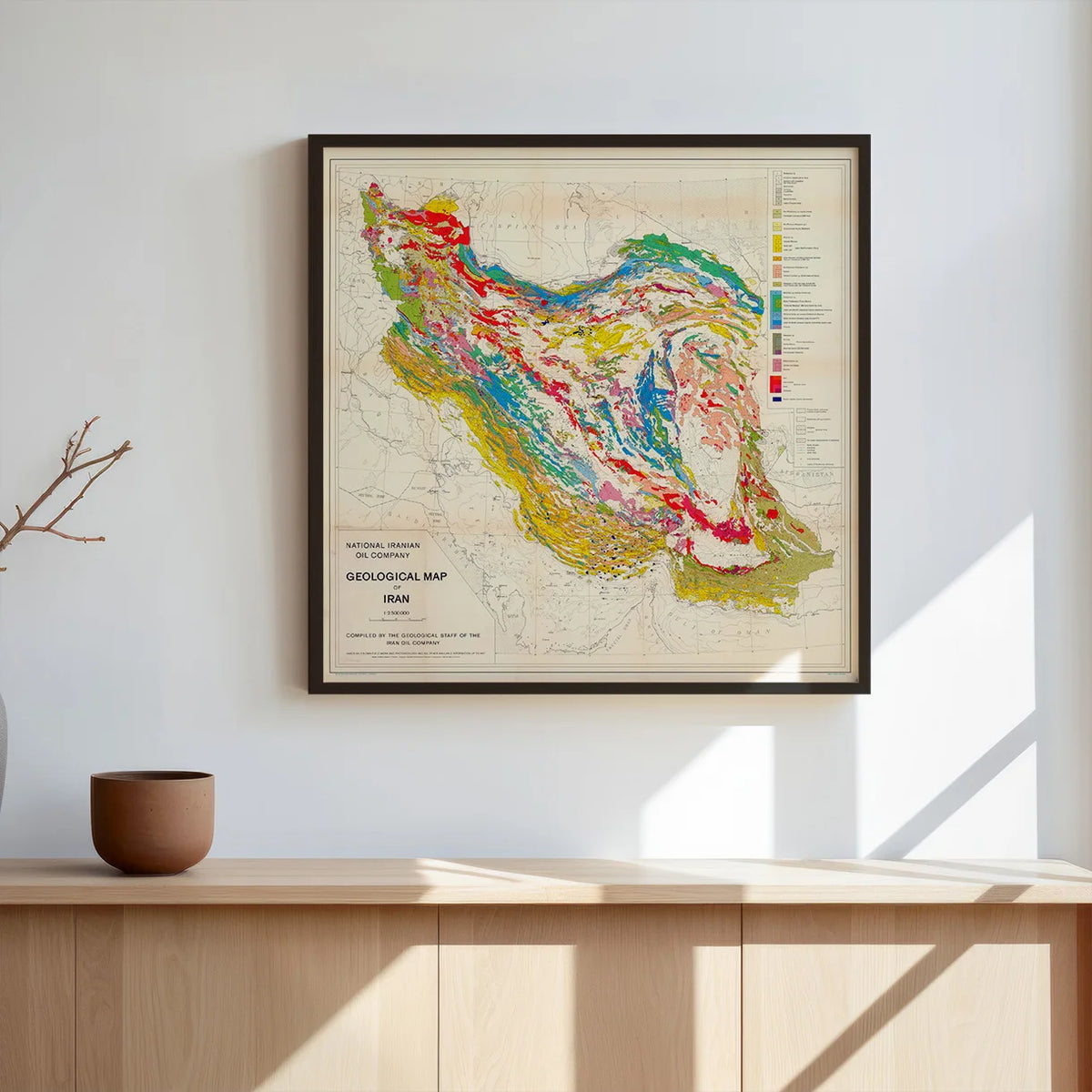Geologisk Kort over Iran 1957 - National Iranian Oil Company – billede 3