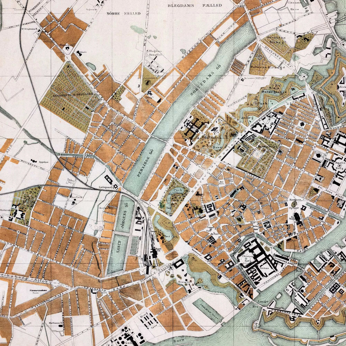 København med Forstæder 1880 - Bykort – billede 4