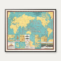 Jordens Forandringer 1860 - Geologisk diagram - 85×71 cm – billede 1