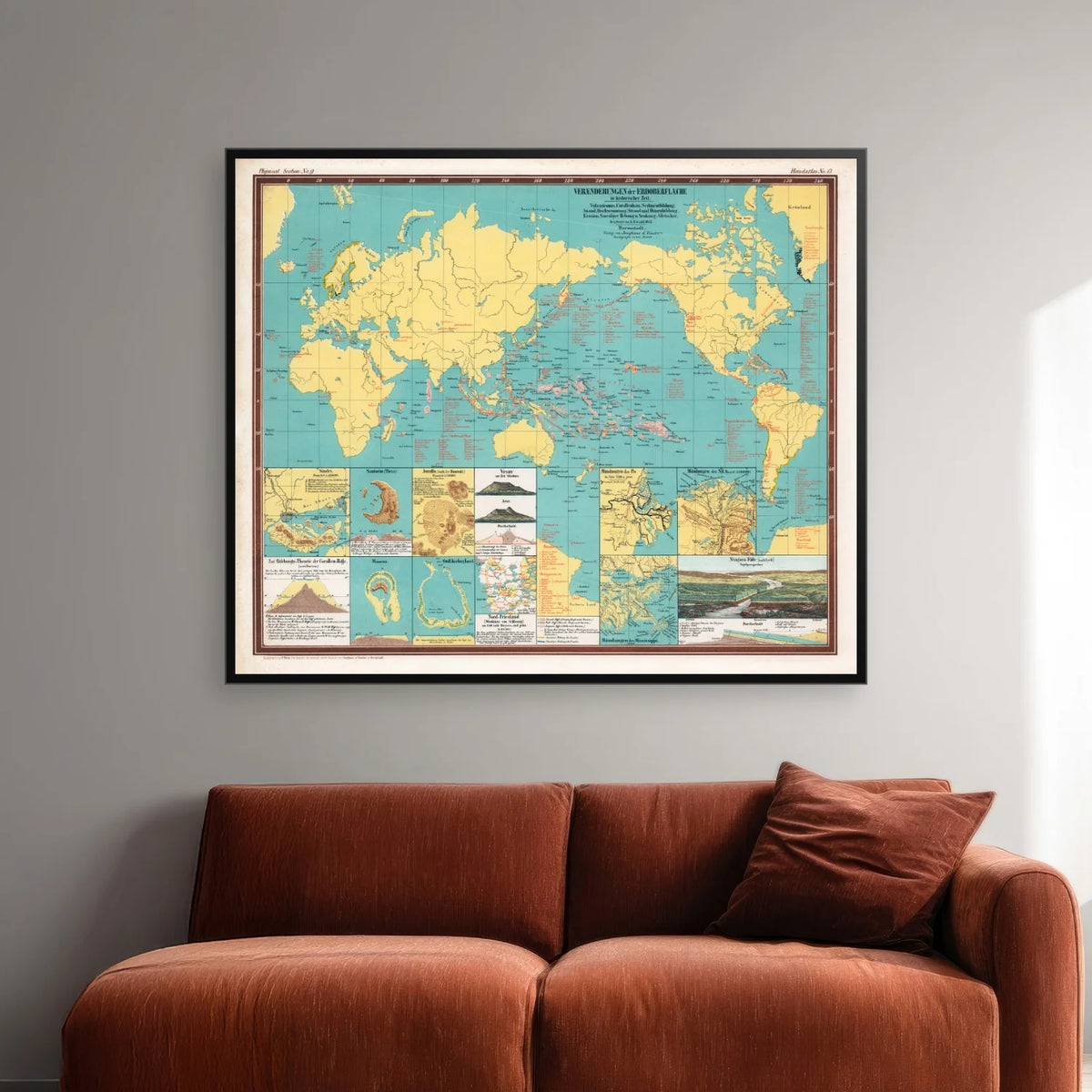Jordens Forandringer 1860 - Geologisk diagram - 85×71 cm – billede 2