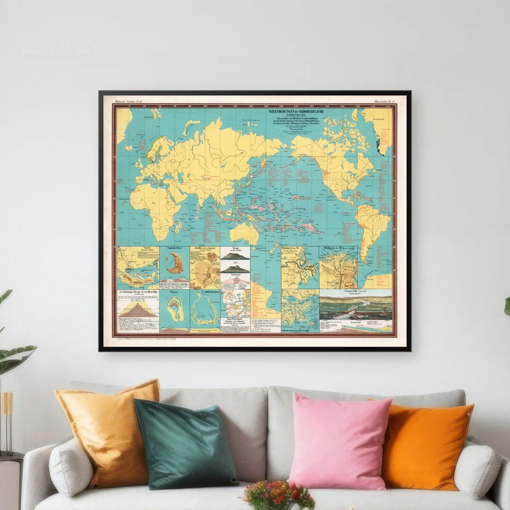 Jordens Forandringer 1860 - Geologisk diagram - 85×71 cm – billede 3