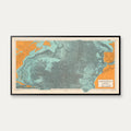 Nordatlanten 1968 - Fysiografisk diagram - 100×54 cm – billede 1