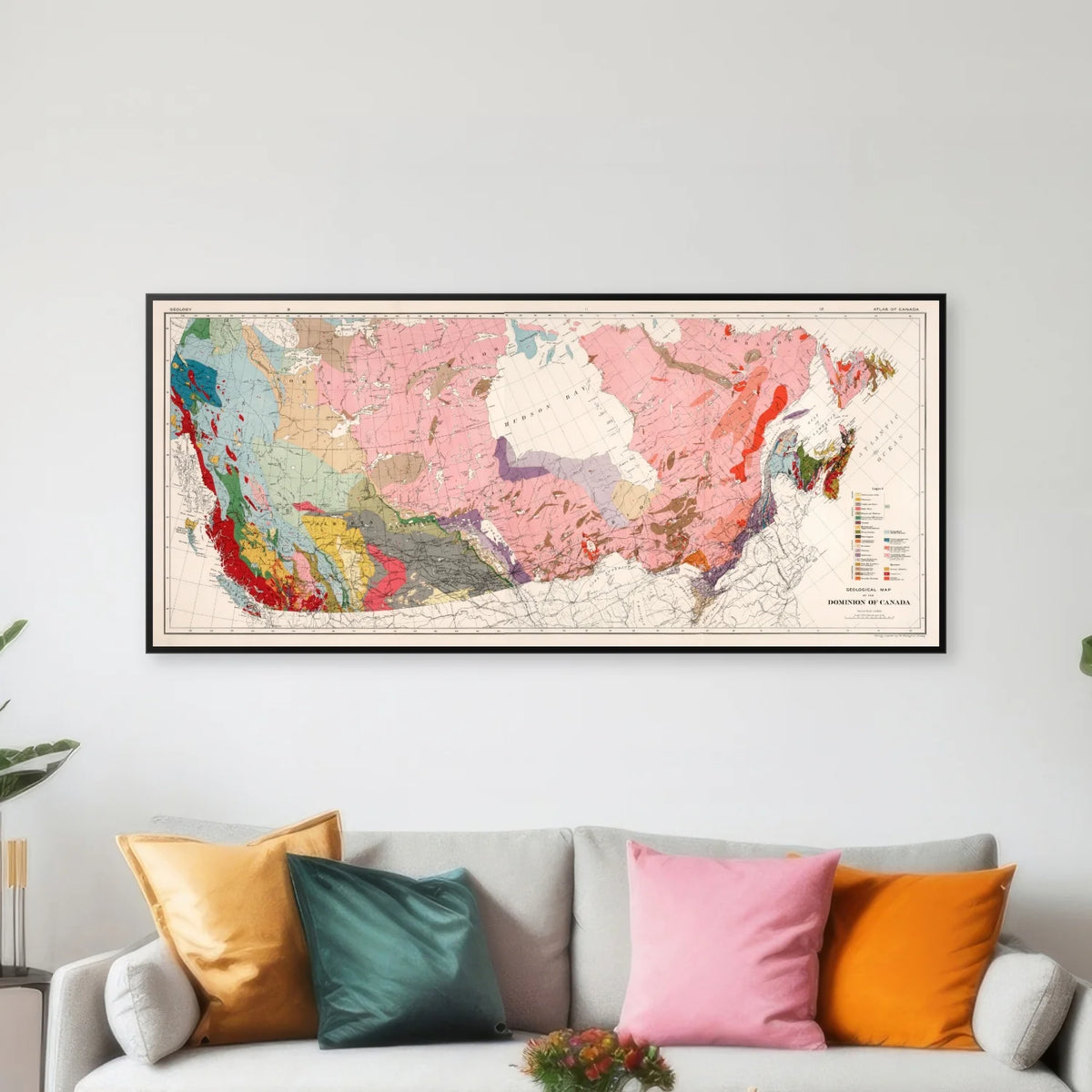Geologisk Kort over Canada 1915 - Kompositkort - 100×45 cm – billede 3