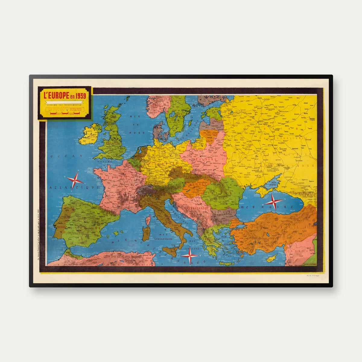 Europa 1939 - Politisk kort – billede 1