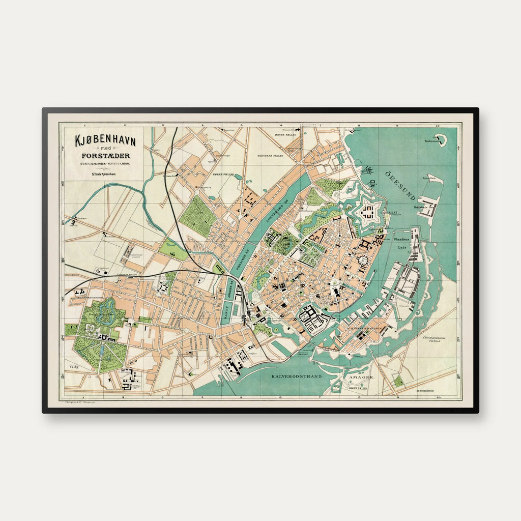 København med Forstæder 1884 - Bykort – billede 1
