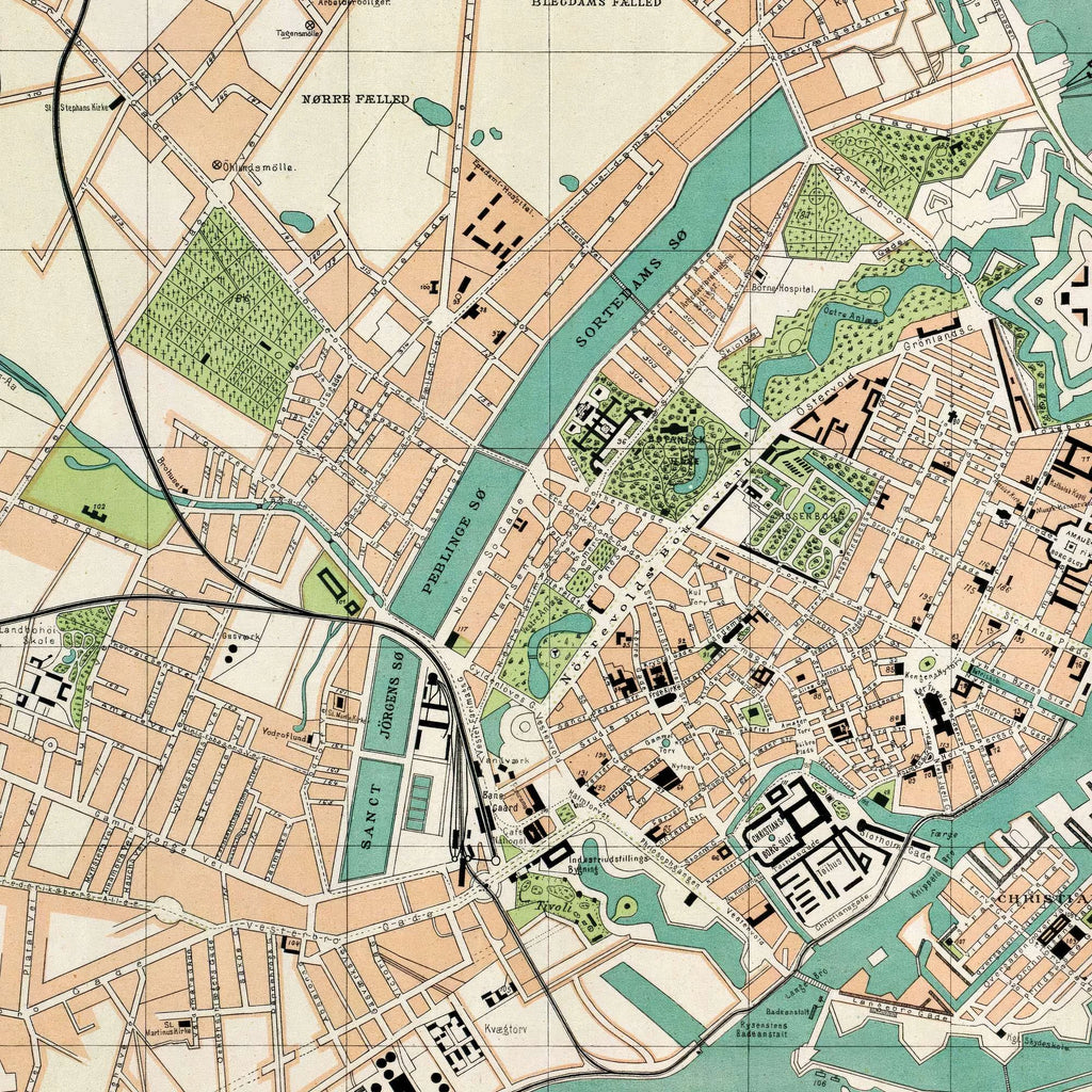 København med Forstæder 1884 - Bykort – billede 4