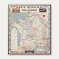 Tour de France 1952 - Officielt kort - 61×70 cm – billede 1