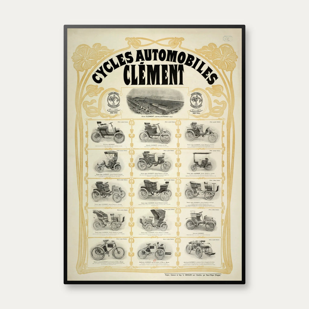 Cycles & Automobiles Clement 1901 - Reklameplakat – billede 1