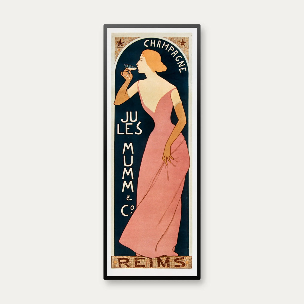 Champagne Jules Mumm 1895 - Reklameplakat - 38×100 cm – billede 1