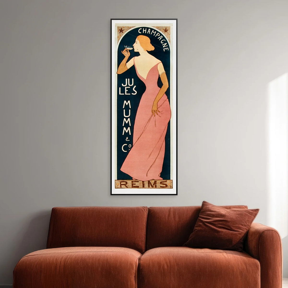 Champagne Jules Mumm 1895 - Reklameplakat - 38×100 cm – billede 2