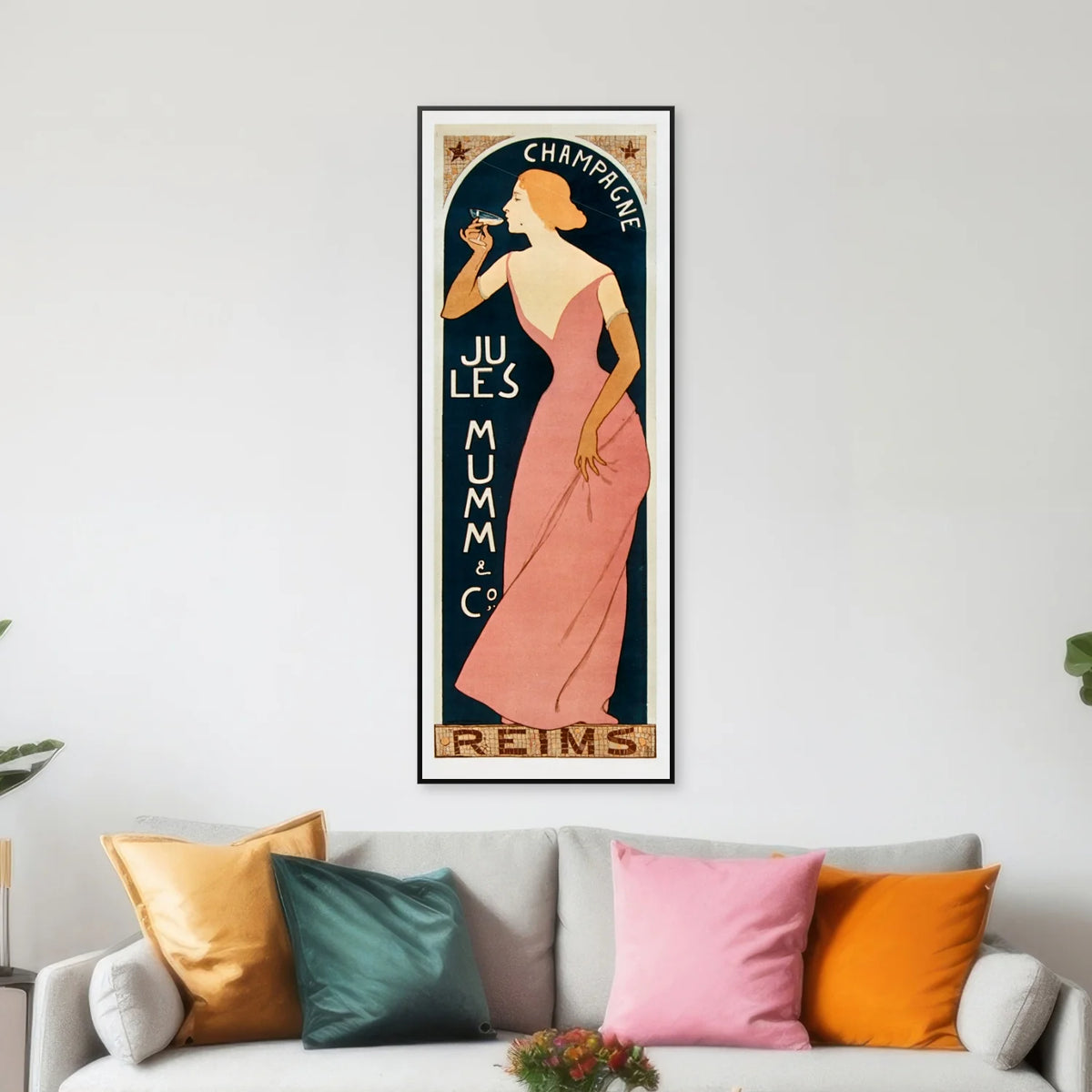 Champagne Jules Mumm 1895 - Reklameplakat - 38×100 cm – billede 3