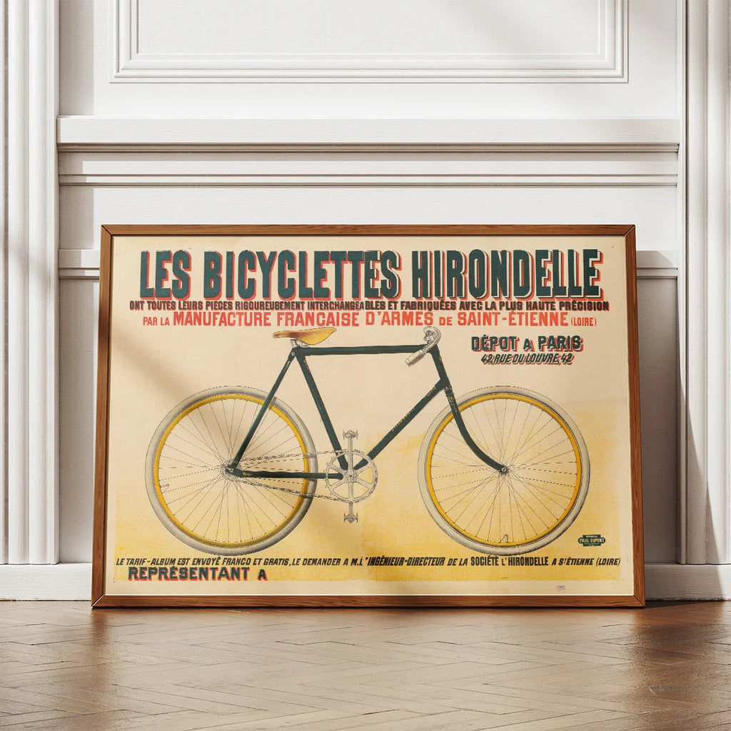 Hirondelle Cykler 1899 - Reklameplakat – billede 2