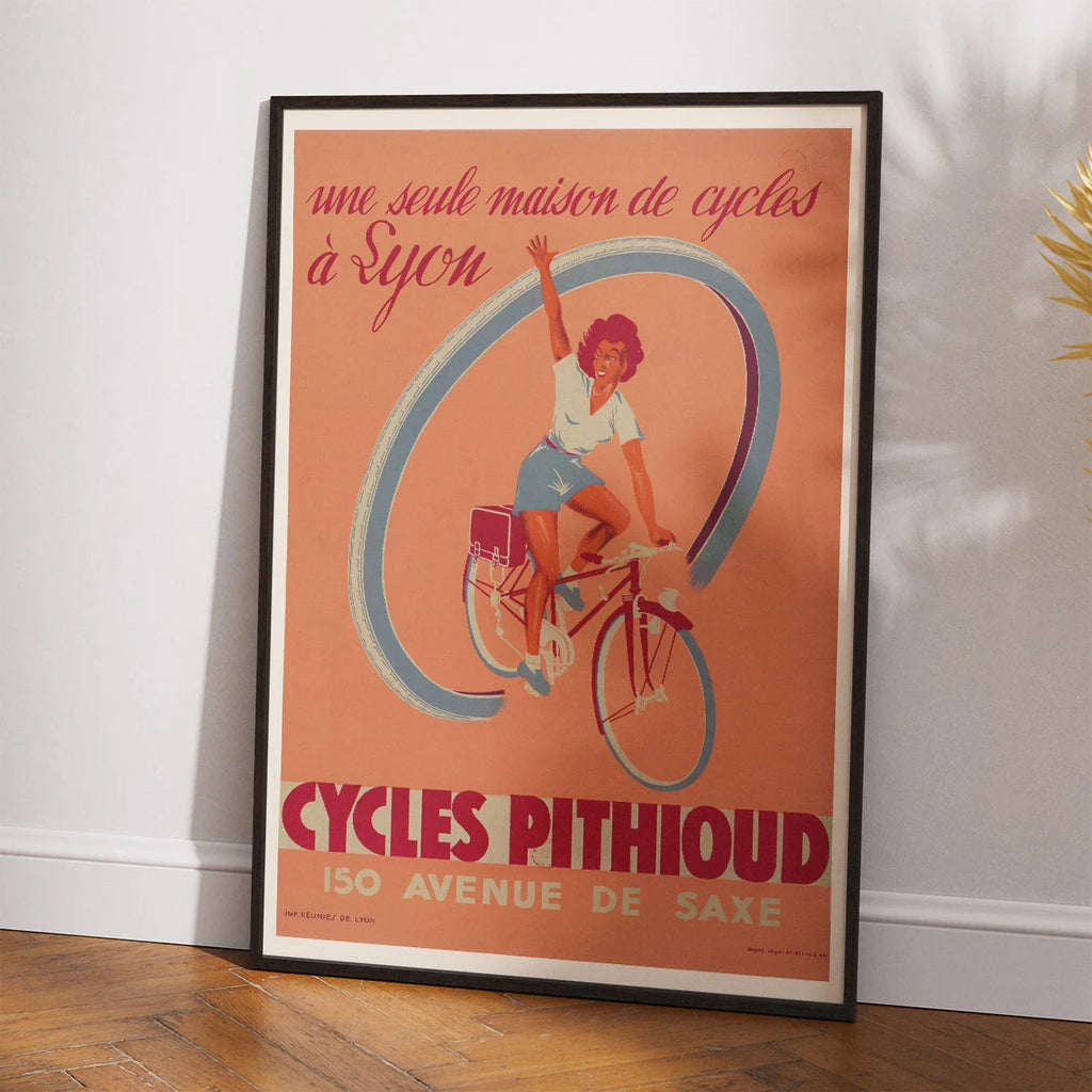 Cycles Pithioud Lyon 1946 - Reklameplakat – billede 2