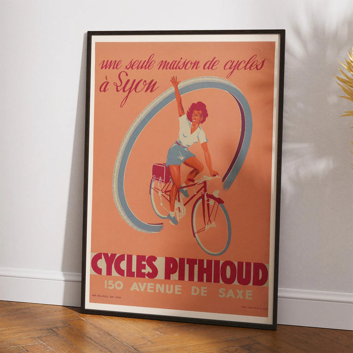 Cycles Pithioud Lyon 1946 - Reklameplakat – billede 2