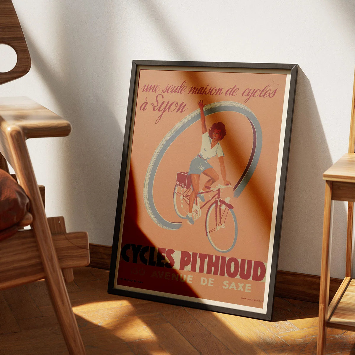 Cycles Pithioud Lyon 1946 - Reklameplakat – billede 3