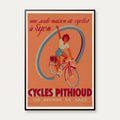 Cycles Pithioud Lyon 1946 - Reklameplakat – billede 1