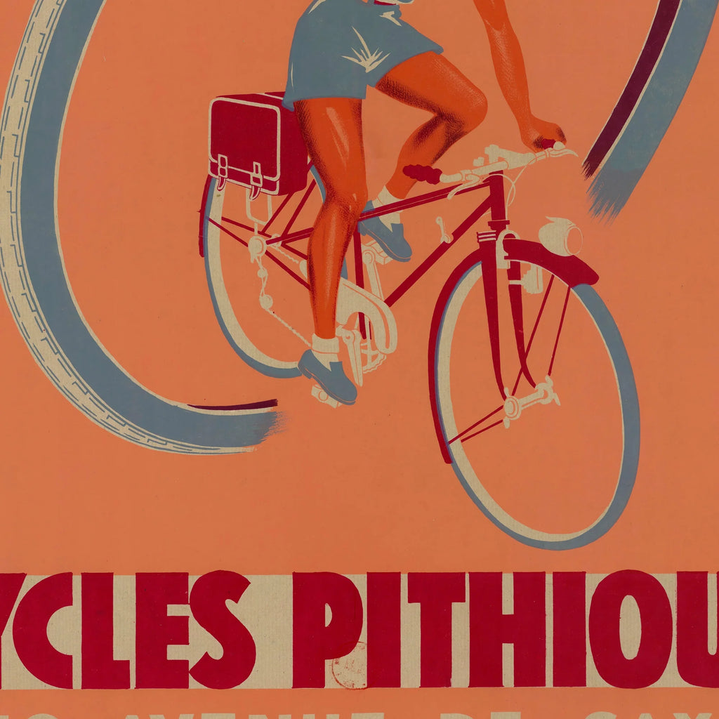 Cycles Pithioud Lyon 1946 - Reklameplakat – billede 4