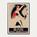 La Raquette RAM - René Vincent plakat – billede 1