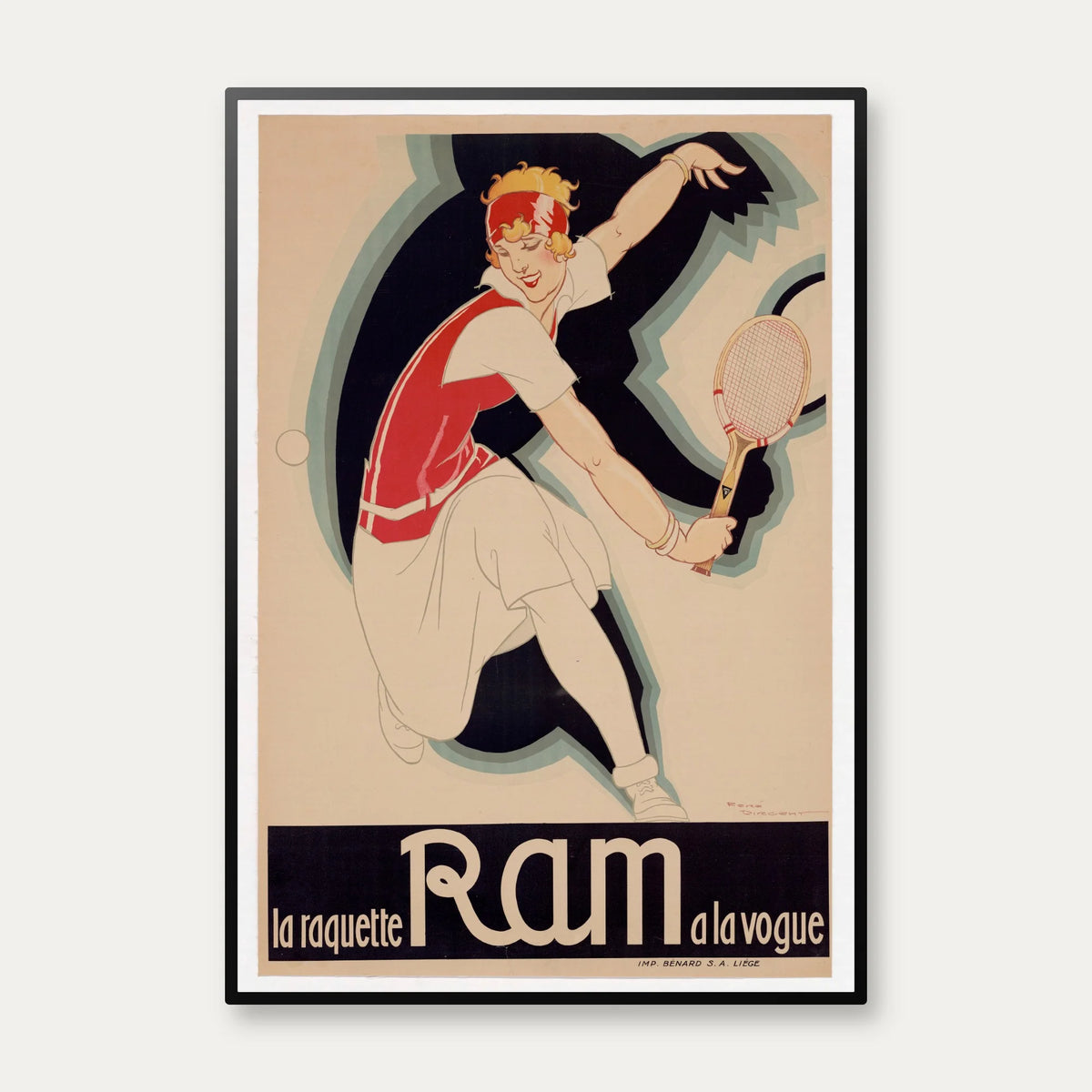 La Raquette RAM - René Vincent plakat – billede 1
