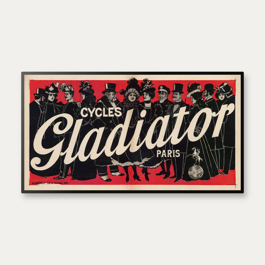 Cycles Gladiator 1900 - Paolo Henri plakat - 75×41 cm – billede 1