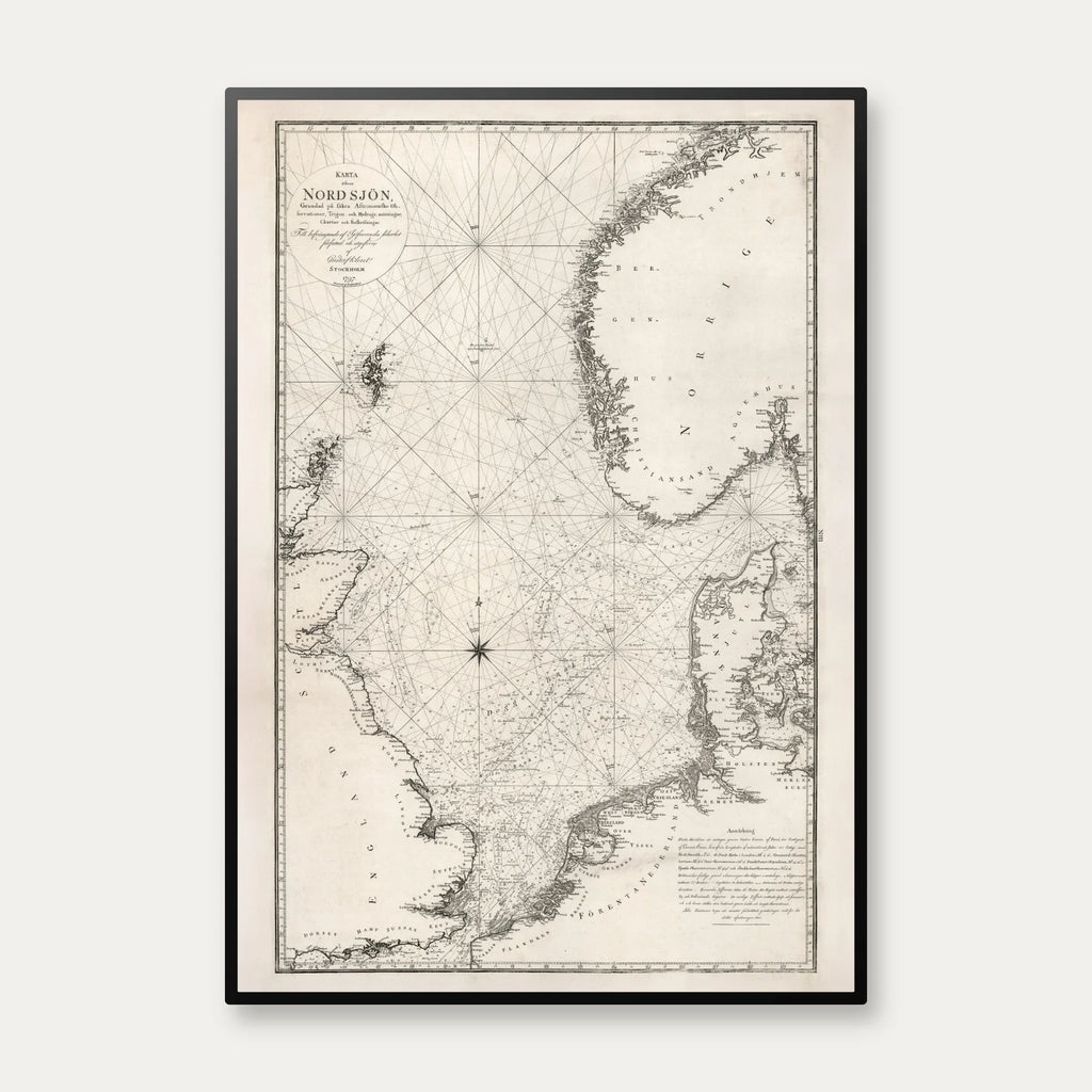 Nordsøen 1797 - Søkort - Plakat – billede 1