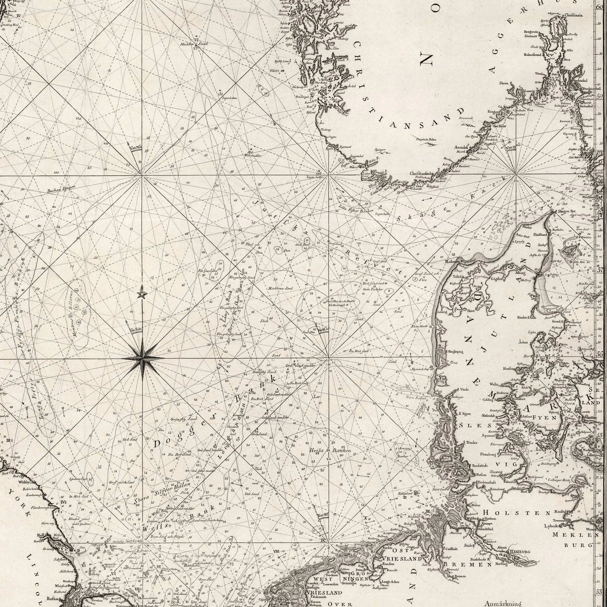 Nordsøen 1797 - Søkort - Plakat – billede 4