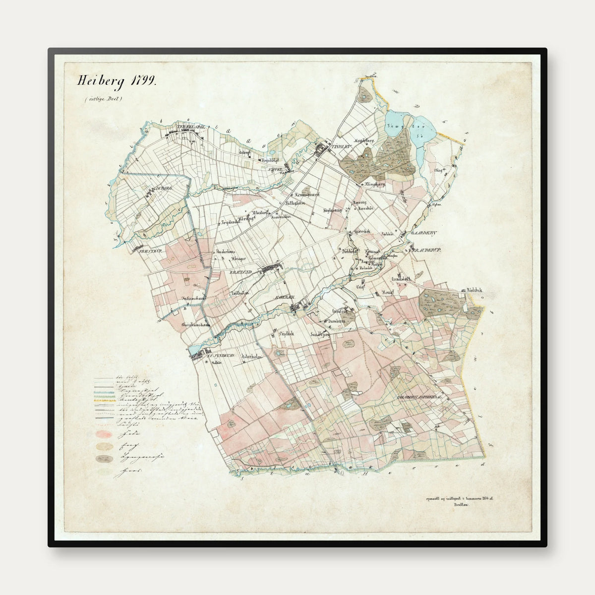 Kraulund Bygrunde 1853-1903 - Historisk kort – billede 1
