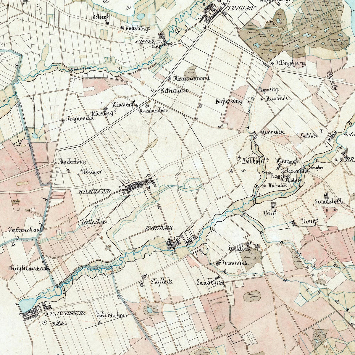 Kraulund Bygrunde 1853-1903 - Historisk kort – billede 4