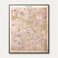Helsinge 1857-1882 - Historisk kort - 56×68 cm – billede 1