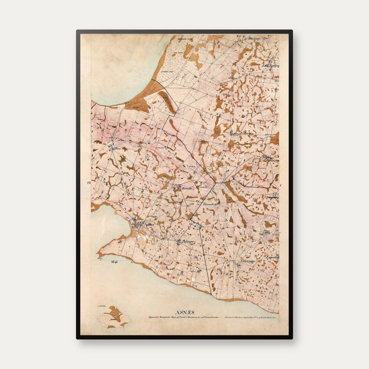Asnæs 1844-1869 - Historisk kort – billede 1