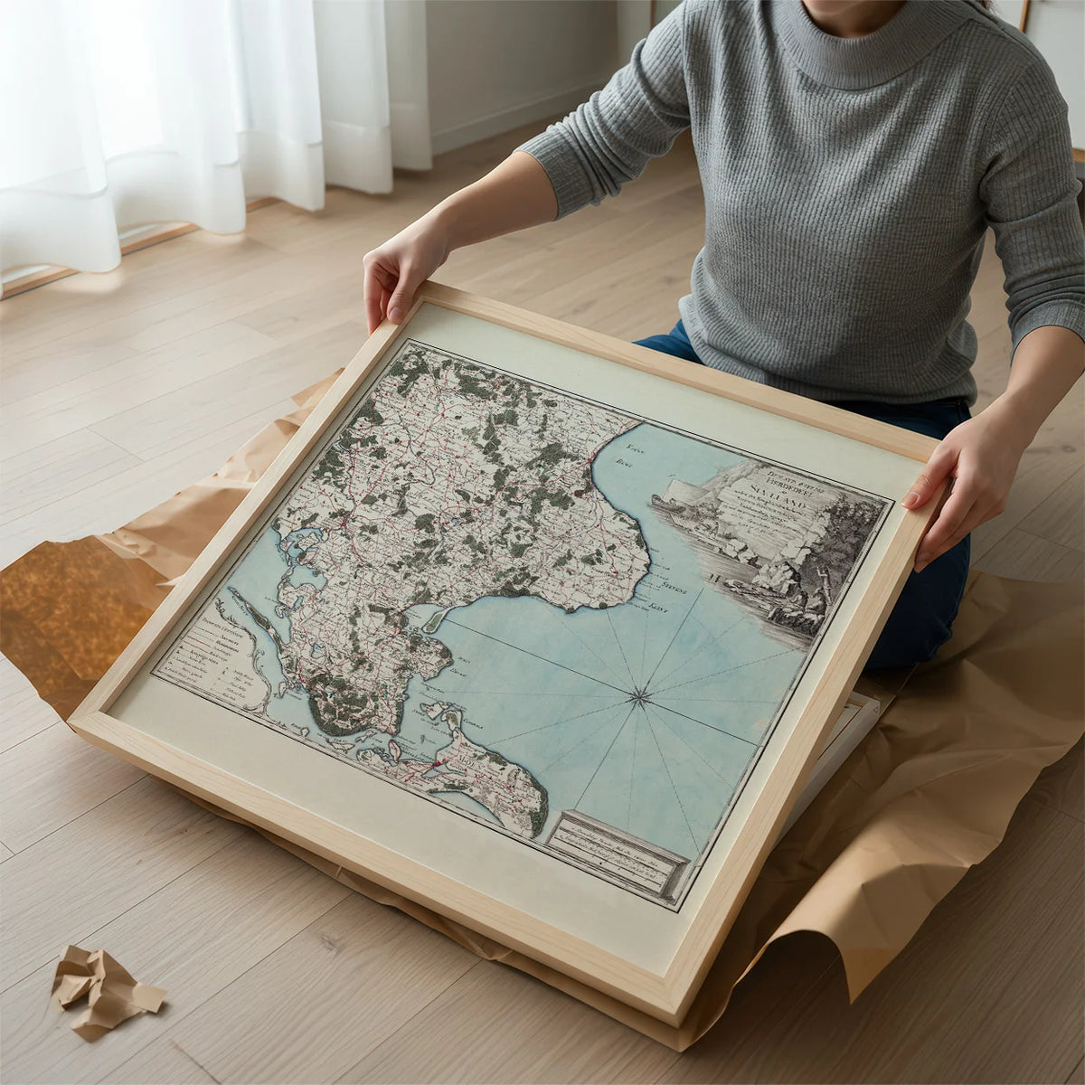 Sjælland Sydøst 1772-1822 - Historisk kobberstik – billede 2