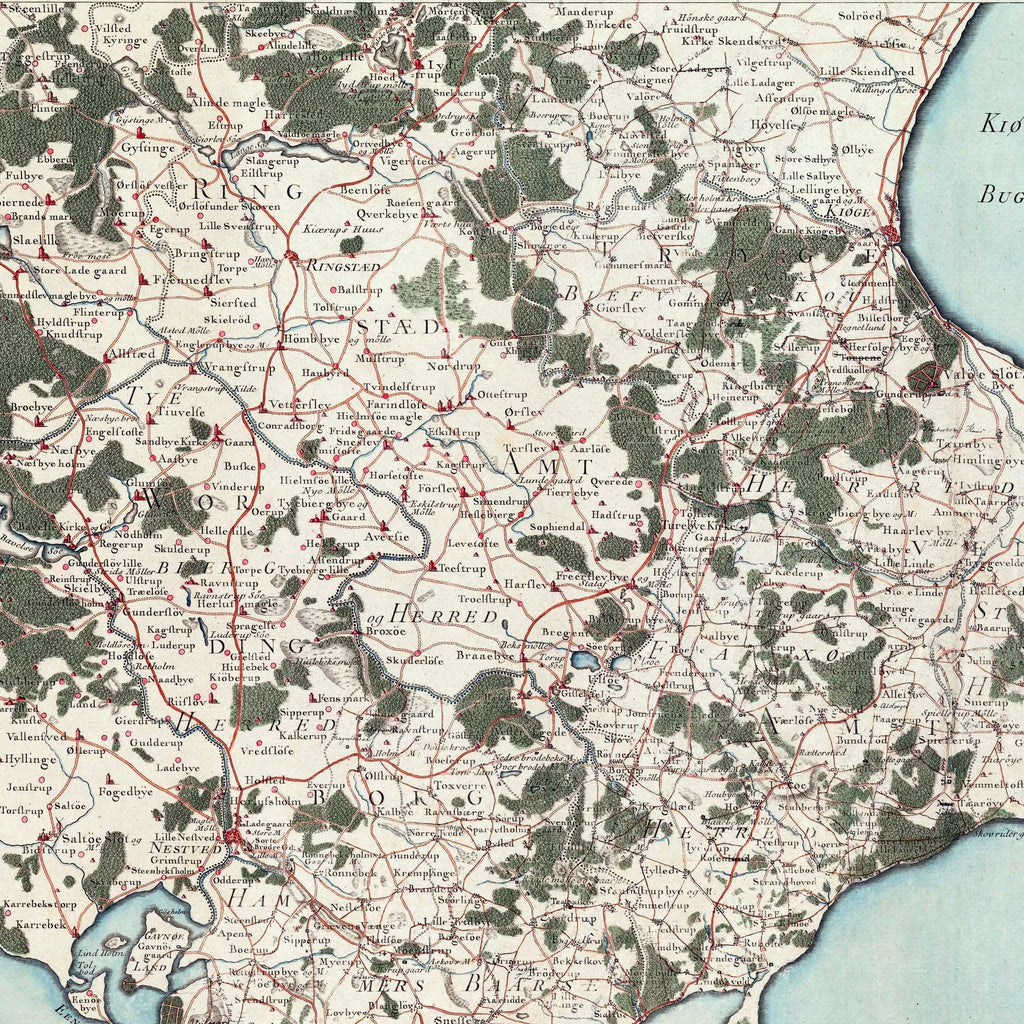Sjælland Sydøst 1772-1822 - Historisk kobberstik – billede 4