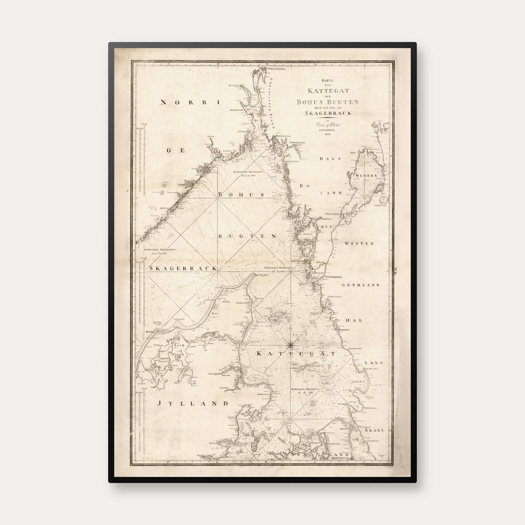 Kattegat & Bohus Bugten 1806 - Svensk kort – billede 1