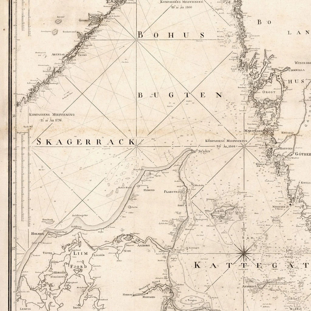 Kattegat & Bohus Bugten 1806 - Svensk kort – billede 4