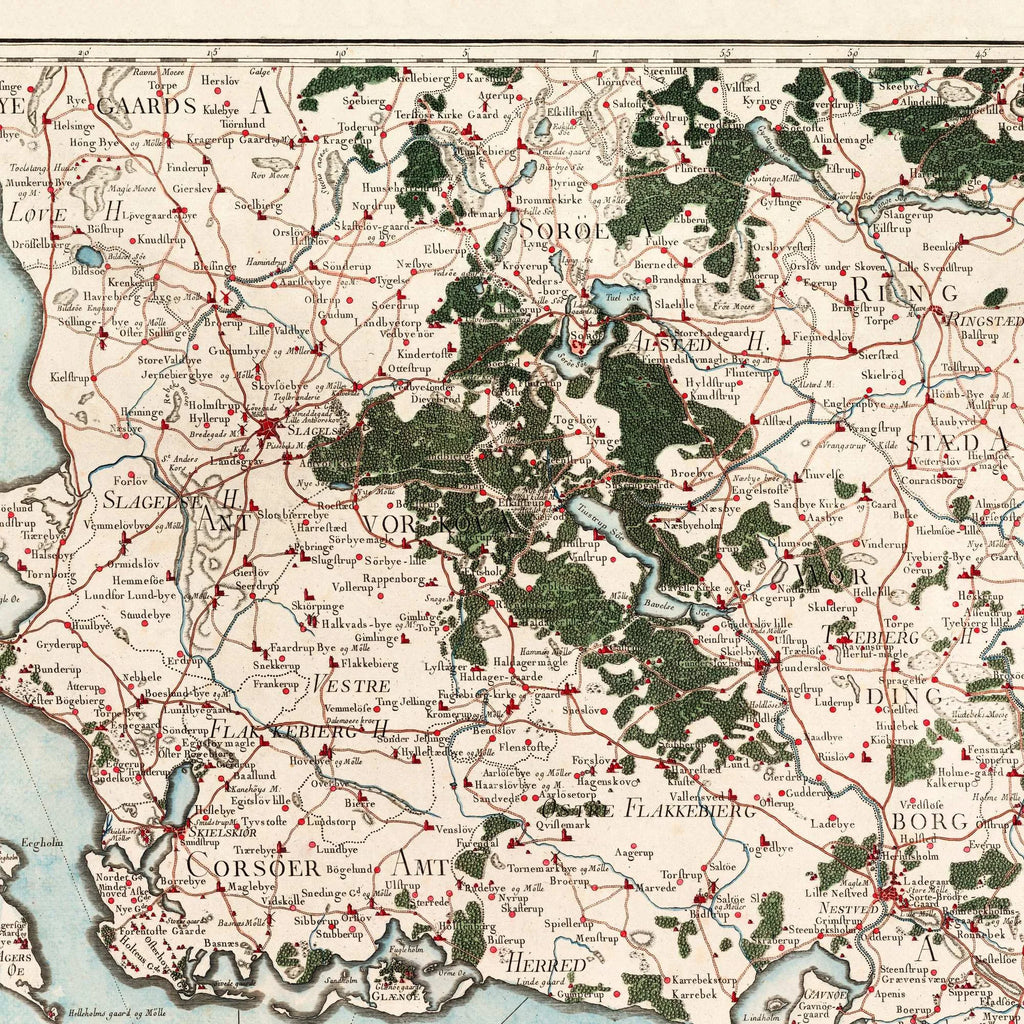 Sjælland Sydvest 1772-1822 - Historisk kobberstik – billede 4