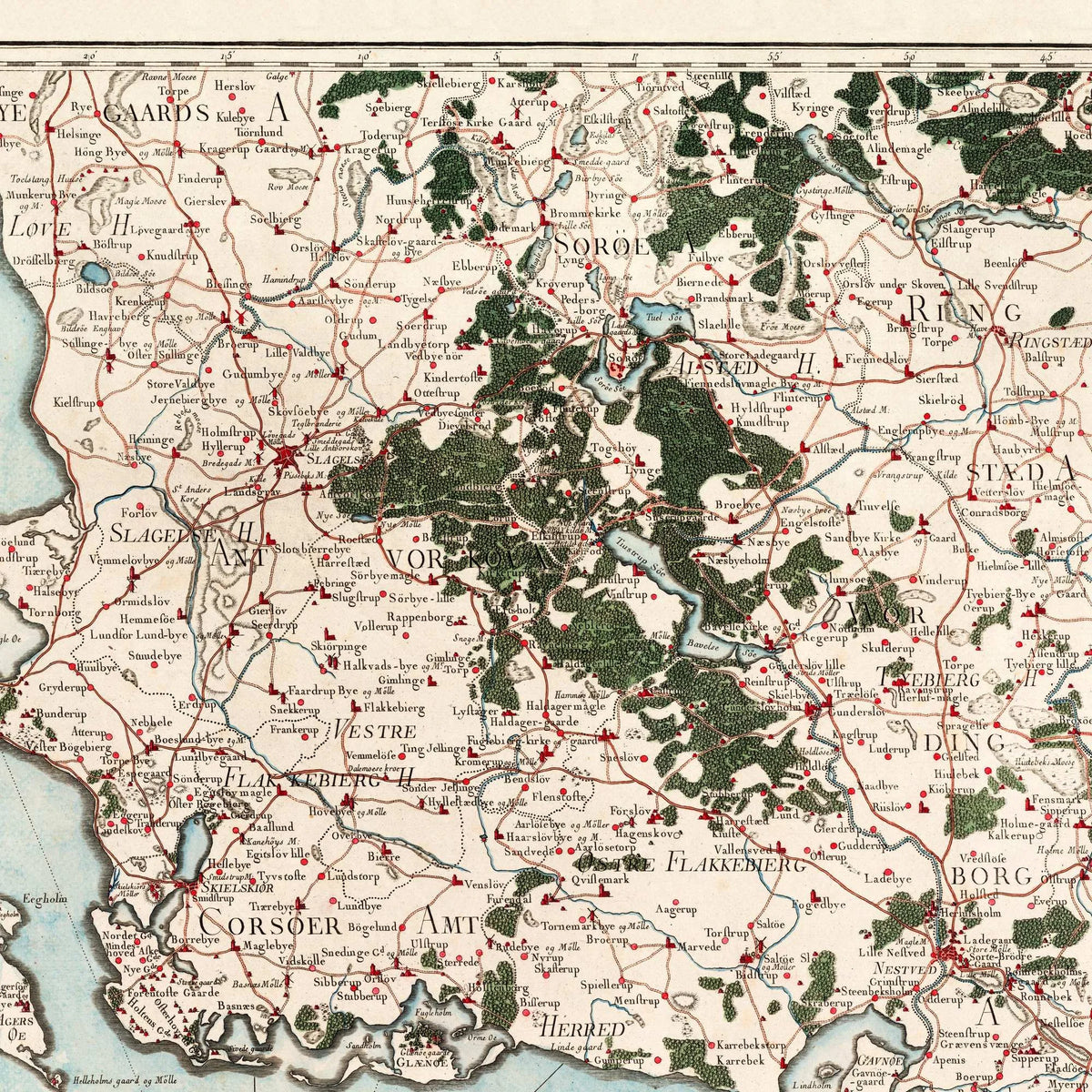 Sjælland Sydvest 1772-1822 - Historisk kobberstik – billede 4
