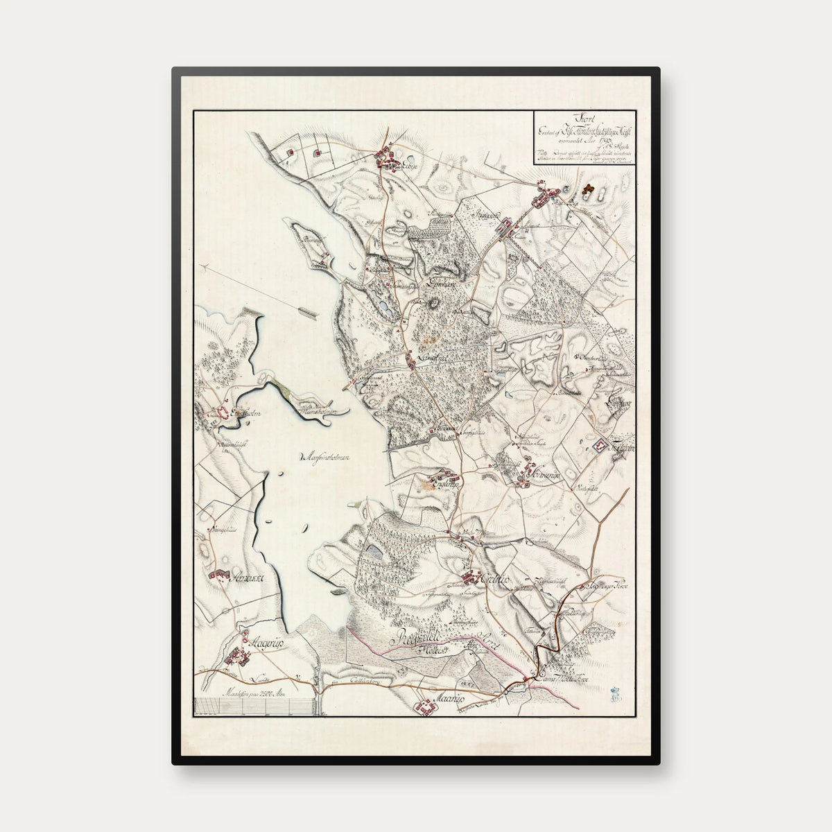 Isefjords Sydøstlige Kyst 1793-1843 - Historisk kort – billede 1