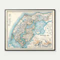 Thisted Amt 1900 - Historisk amt-kort - 70×57 cm – billede 1