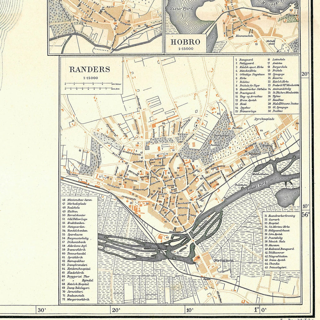 Randers Amt 1900 - Historisk kort - 60×72 cm – billede 4