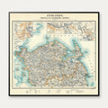 Odense Amt 1900 - Historisk amt-kort - 70×65 cm – billede 1