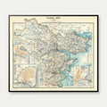 Vejle Amt 1900 - Historisk kort - 70×60 cm – billede 1