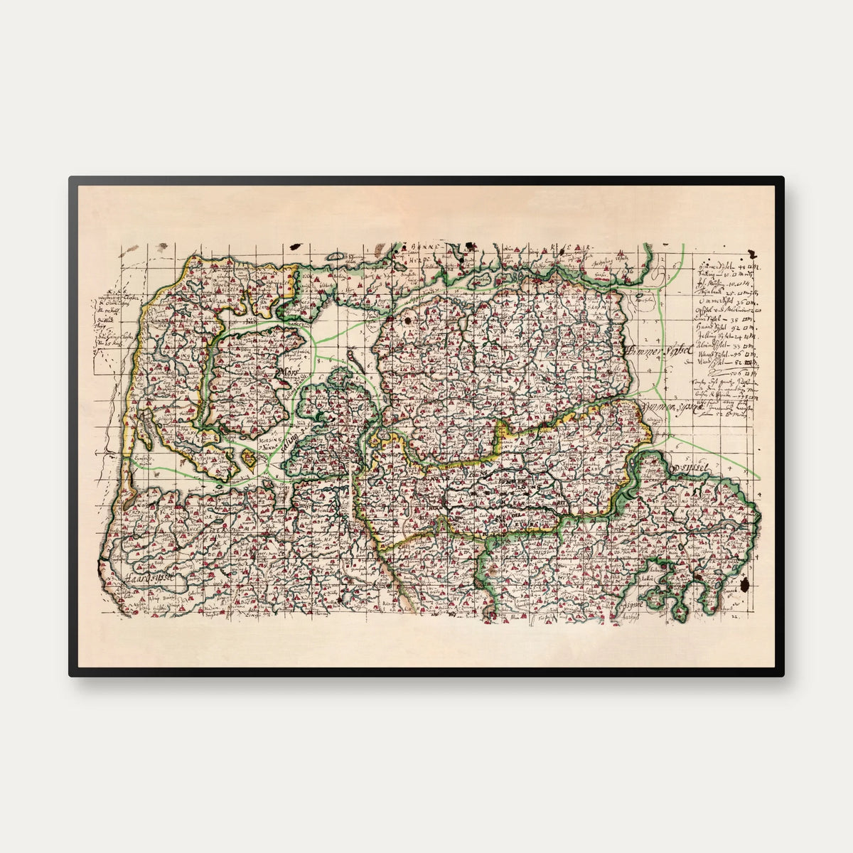Himmerland, Thy & Djursland 1642-1667 - Historisk Mejer-kort – billede 1