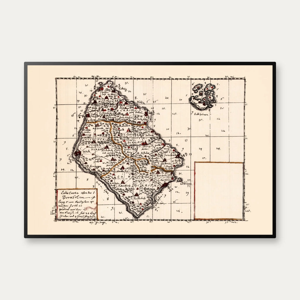 Bornholm 1642-1667 - Historisk Mejer-kort – billede 1