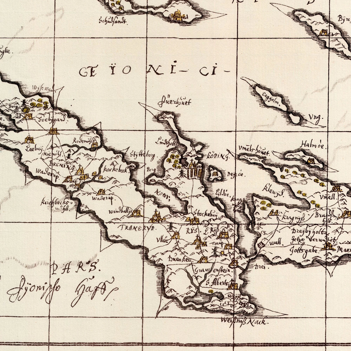 Ærø 1642-1667 - Historisk Mejer-kort – billede 4