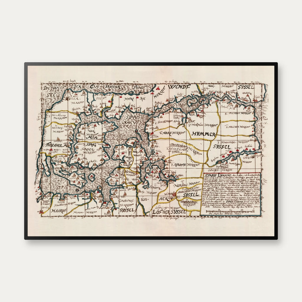 Limfjorden 1642-1667 - Historisk Mejer-kort – billede 1