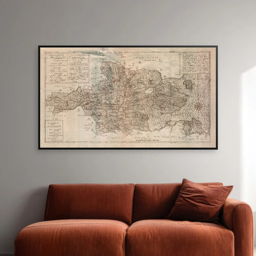 Aabenraa Amt 1642-1667 - Historisk Mejer-kort - 100×58 cm – billede 2